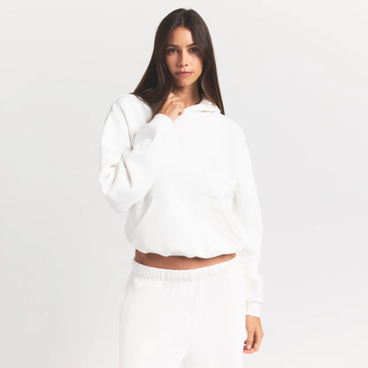 COTTON FLEECE HOODIE | MARBLE