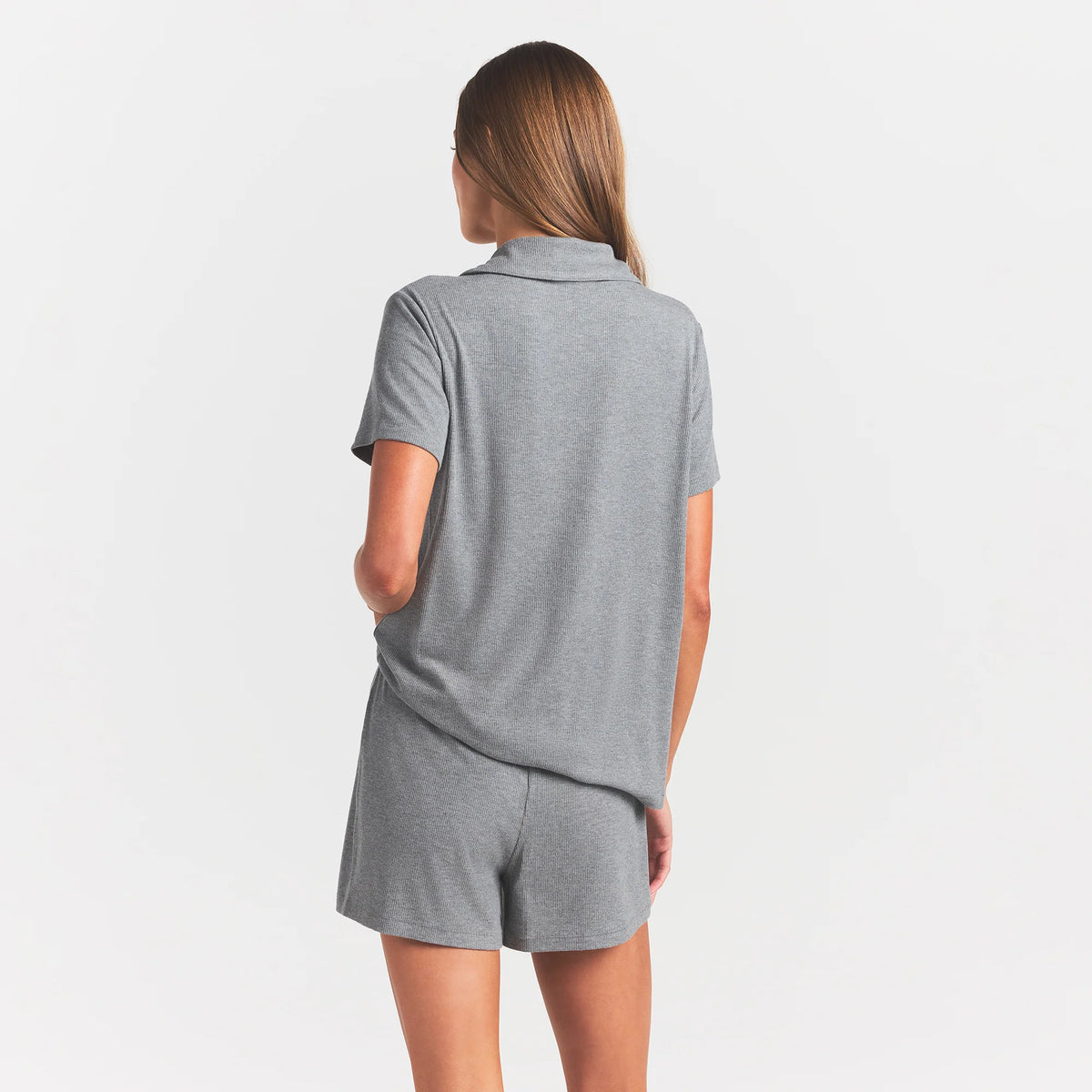 SOFT LOUNGE SHORT SLEEP SET | HEATHER GREY