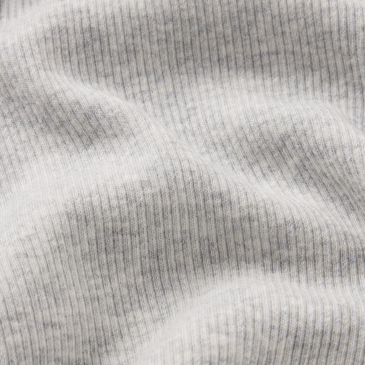 COTTON RIB FOLDOVER MINI SKIRT | LIGHT HEATHER GREY