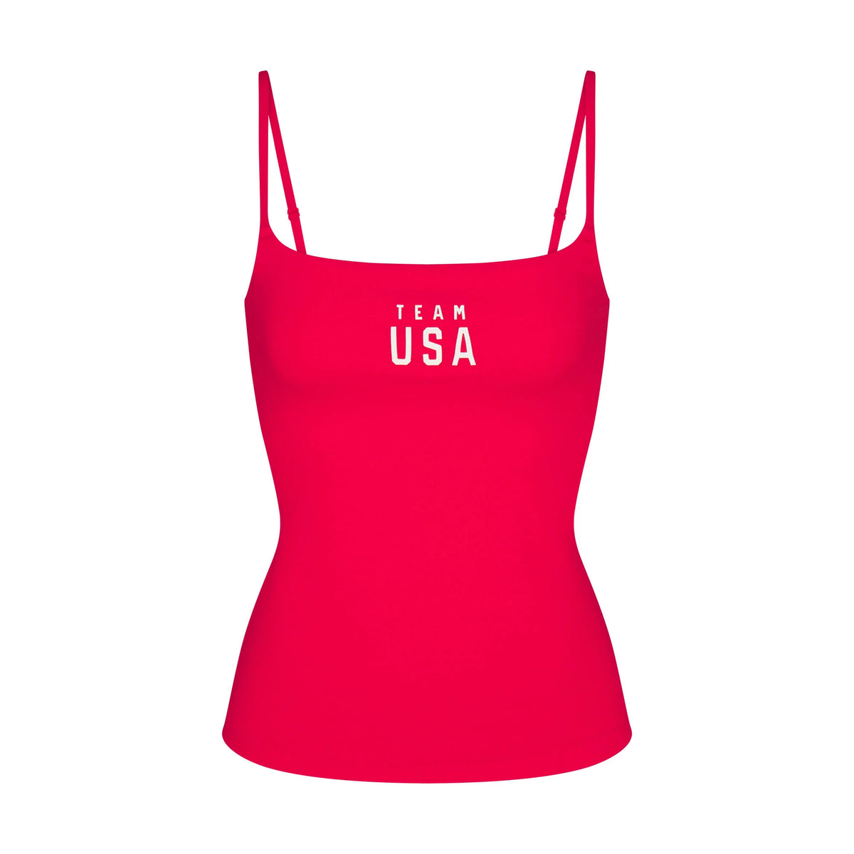 SKIMS FOR TEAM USA COTTON JERSEY OLYMPIC CAMI | RED