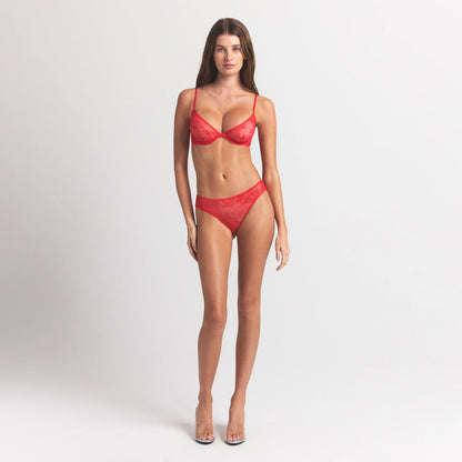 ULTRA FINE LACE PEEK-A-BOO BIKINI | RUBY