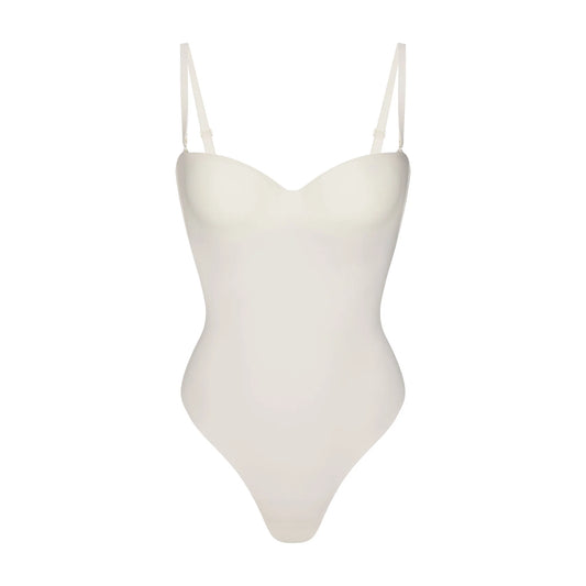 SKIMS BODY UNDERWIRE THONG BODYSUIT | IVORY