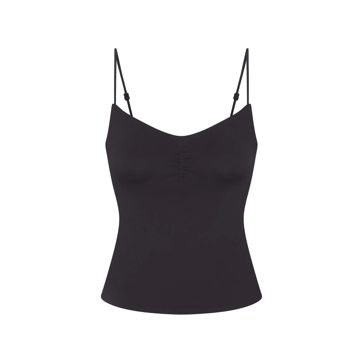 NikeSKIMS MATTE SHIRRED FRONT TANK | OBSIDIAN