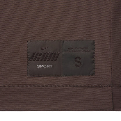 NikeSKIMS AIRY V-NECK OVERSIZED LONG SLEEVE TOP | DARK SEPIA