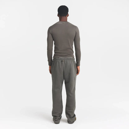 SKIMS COTTON RIB MENS HENLEY | JUNGLE