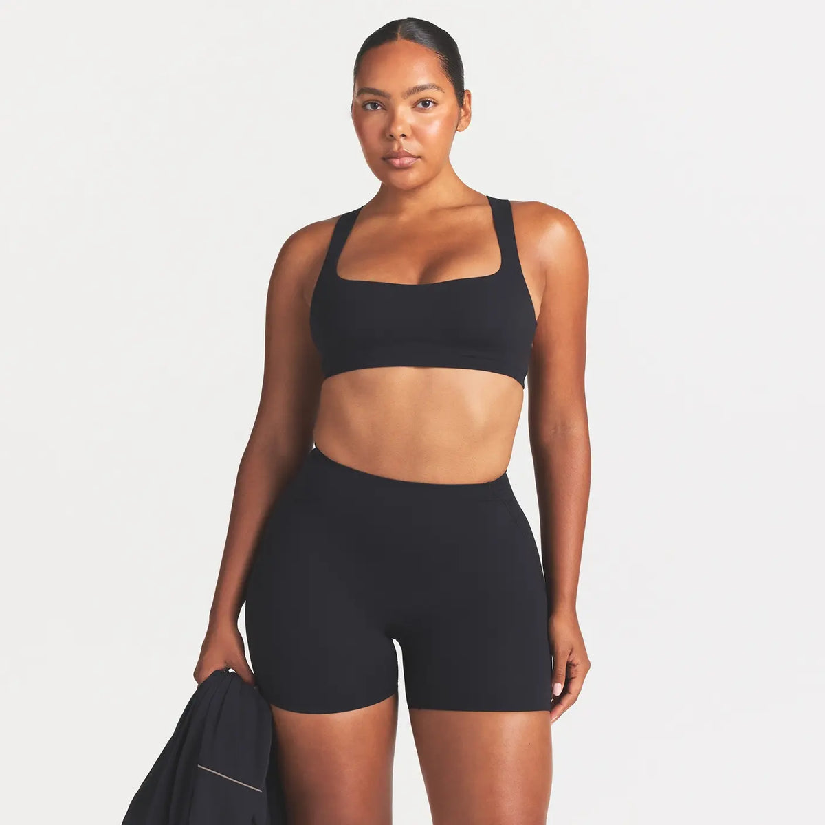 NikeSKIMS STUDIO STRETCH RACERBACK BRA | OBSIDIAN