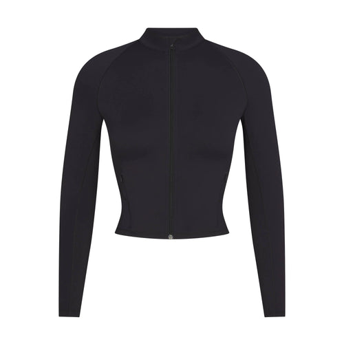 NikeSKIMS MATTE MOCK NECK FULL ZIP JACKET | OBSIDIAN