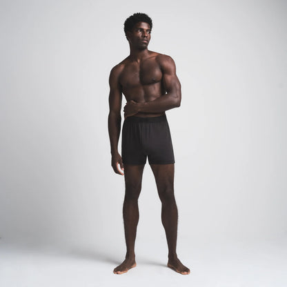 SKIMS COTTON MENS KNIT BOXER | ONYX