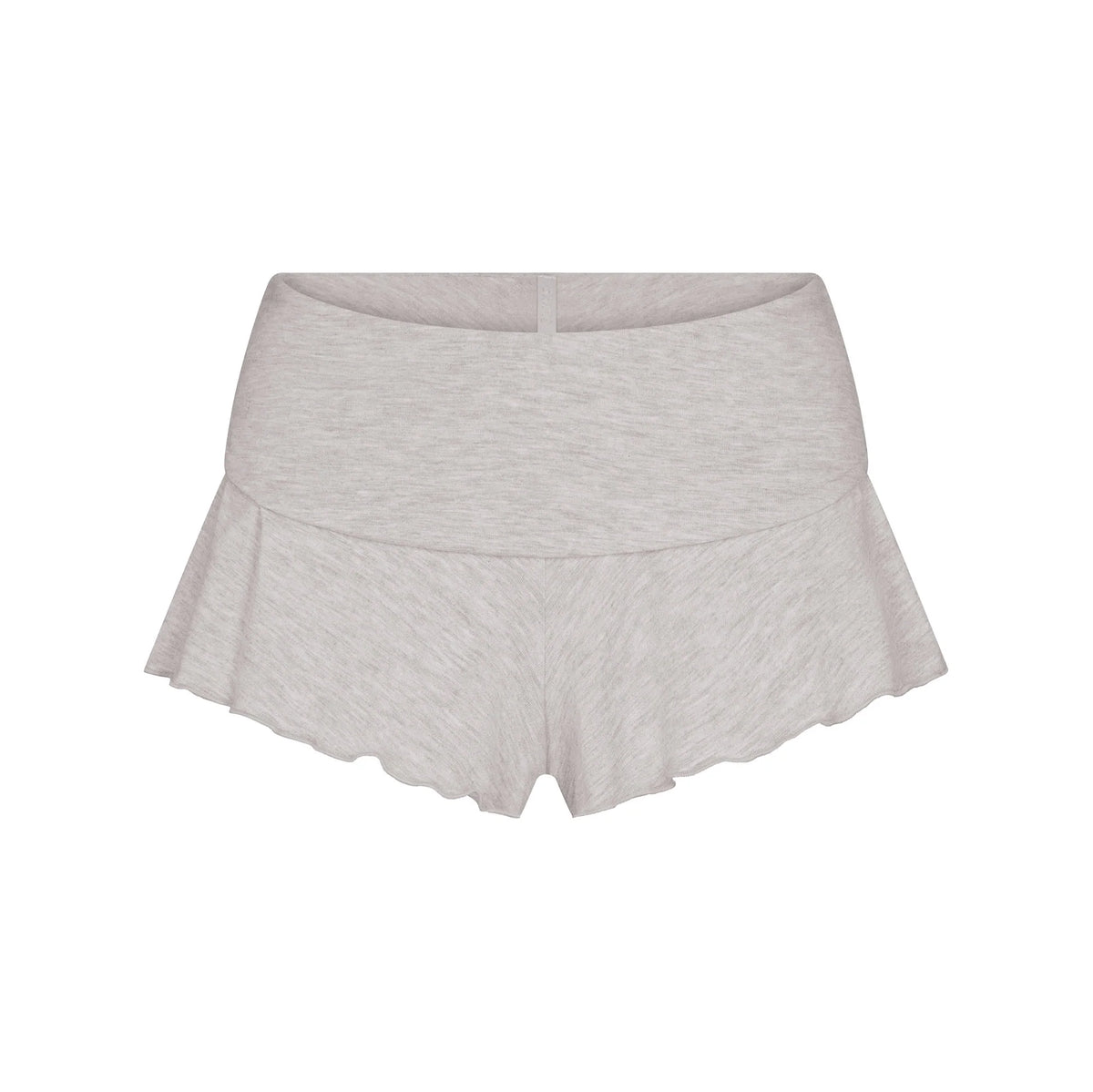 SKIMS SLEEP HENLEY AND FOLDOVER SHORT SET | LIGHT HEATHER GREY