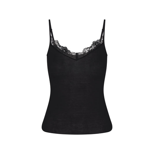 SHEER MODAL LACE CAMI | ONYX