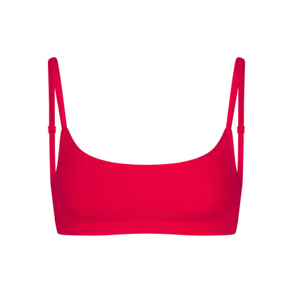 EVERYDAY COTTON SCOOP BRALETTE | CARMINE