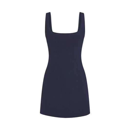 COTTON JERSEY MINI DRESS | NAVY