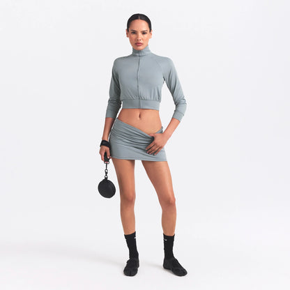 NikeSKIMS AIRY DRI-FIT™ FOLDOVER SKORT | WASHED PACIFIC