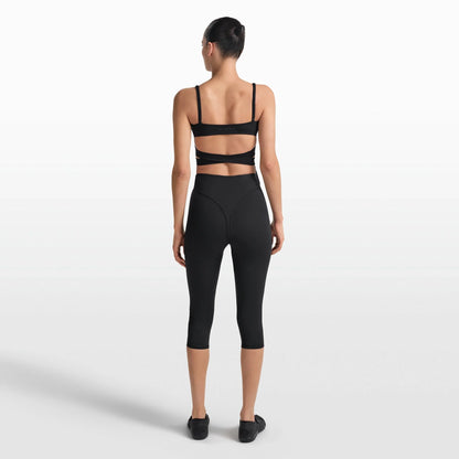 NikeSKIMS MATTE WRAP FRONT BRA | OBSIDIAN