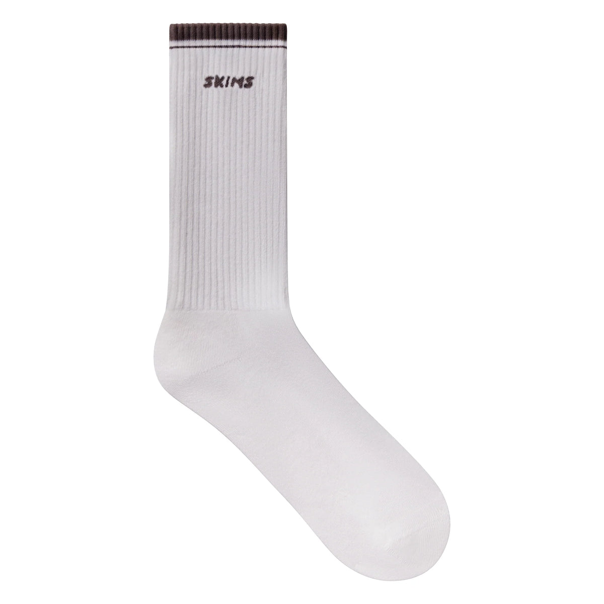 SKIMS SOCKS RIBBED CREW LOGO SOCK 3-PACK | STONE MULTI