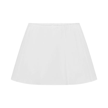 POPLIN APPAREL MINI SKIRT | SNOW