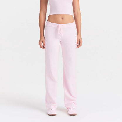 COTTON JERSEY STRAIGHT LEG PANT | CHERRY BLOSSOM