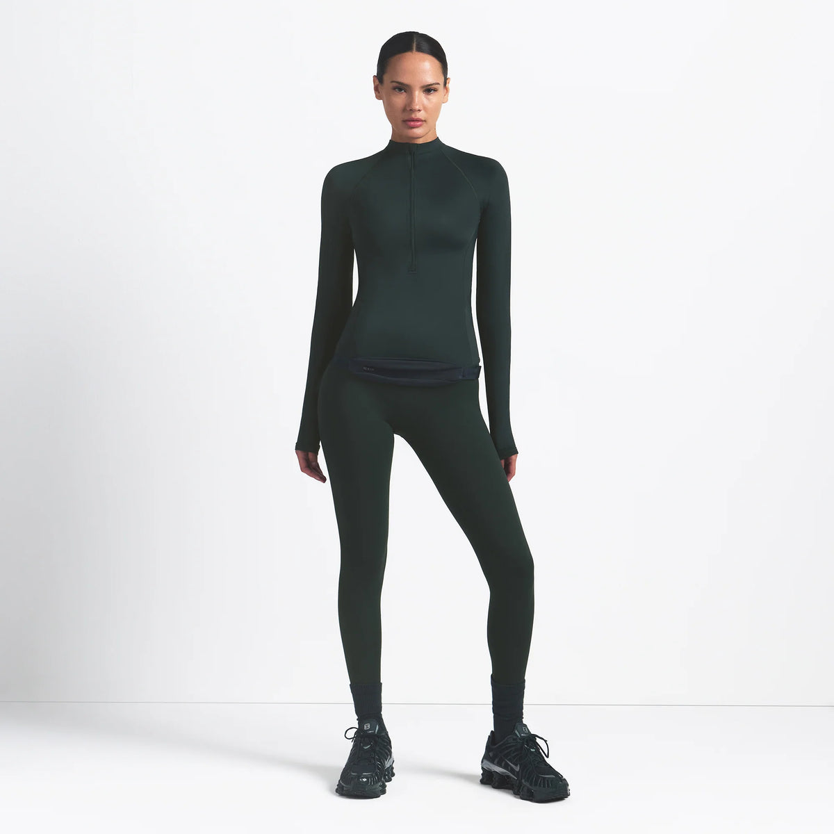 NikeSKIMS SHINE LONG SLEEVE HALF ZIP | DARK TEAL