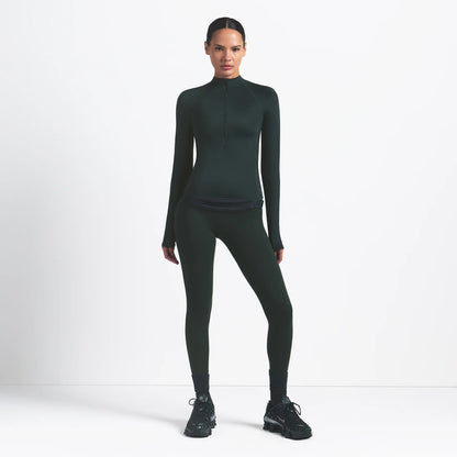 NikeSKIMS SHINE LONG SLEEVE HALF ZIP | DARK TEAL