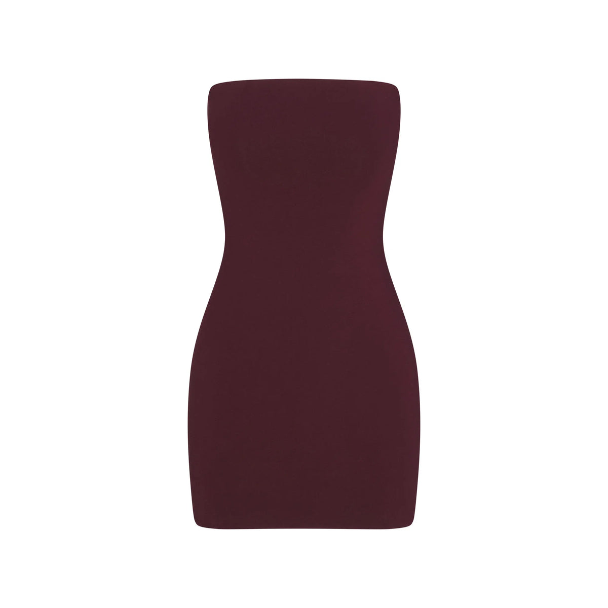 COTTON JERSEY MINI TUBE DRESS | CURRANT