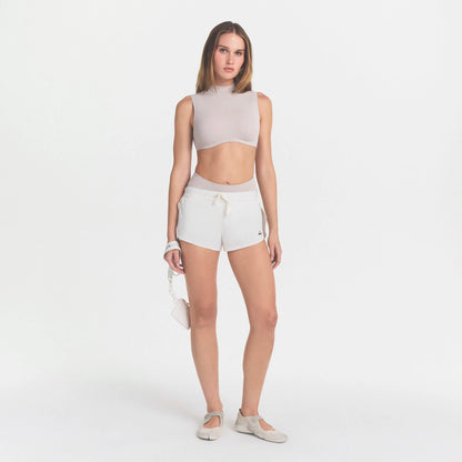 NikeSKIMS STUDIO STRETCH MOCK NECK BRA TOP | LINEN