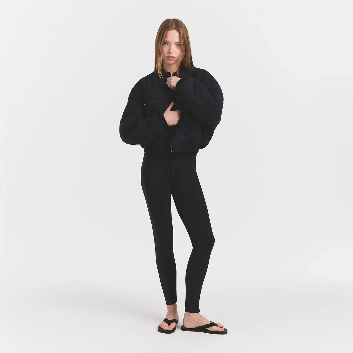 NEOPRENE OUTERWEAR REVERSIBLE BOMBER JACKET | OBSIDIAN