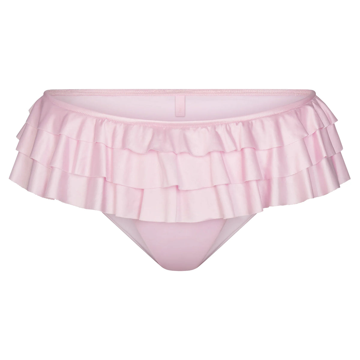 SATIN SWIM RUFFLE BIKINI BOTTOM | CHERRY BLOSSOM