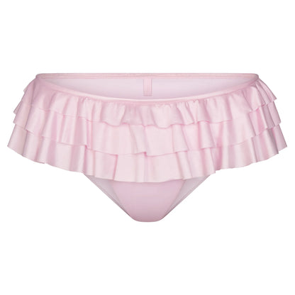 SATIN SWIM RUFFLE BIKINI BOTTOM | CHERRY BLOSSOM