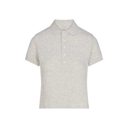 WORN IN JERSEY POLO | LIGHT HEATHER GREY