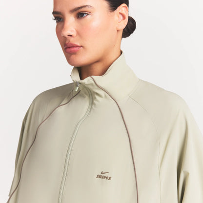 NikeSKIMS STRETCH NYLON OVERSIZED TRACK JACKET | TALC
