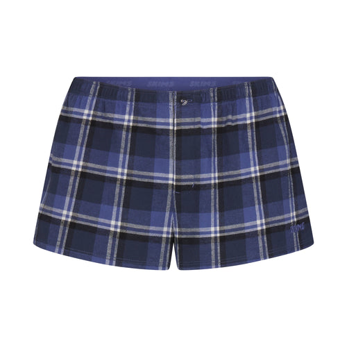 FLANNEL SLEEP CHEEKY BOXER | INDIGO OUTDOOR PLAID