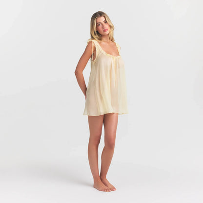 SKIMS ROMANCE MINI DRESS | BUTTER