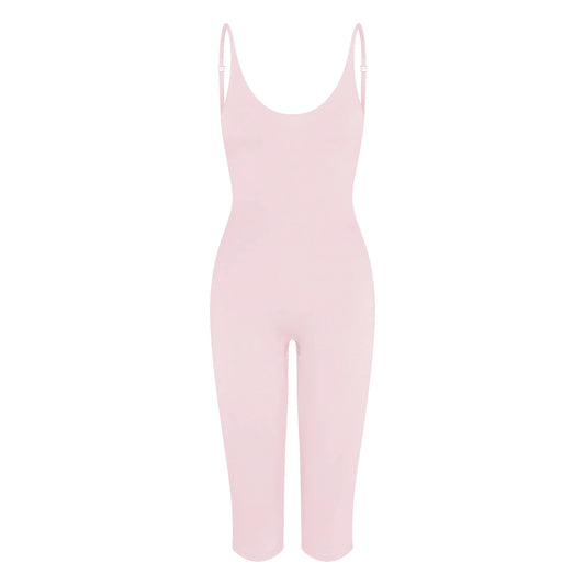 SMOOTH LAYERS CAPRI CATSUIT | PEONY