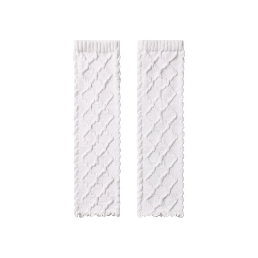 COZY LIGHT CABLE KNIT LEG WARMERS | IVORY