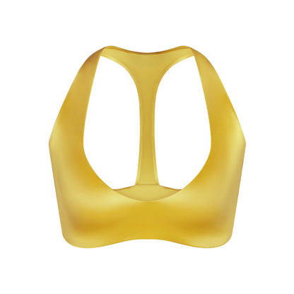 NikeSKIMS SATIN SHINE PLUNGE T-BACK BRA | CITRINE