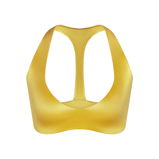 NikeSKIMS SATIN SHINE PLUNGE T-BACK BRA | CITRINE