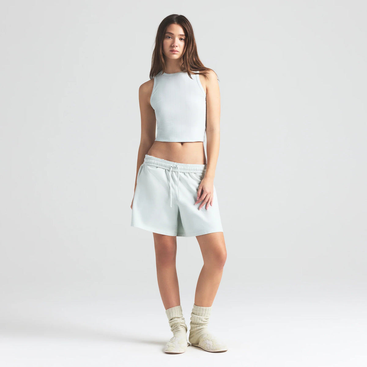 OUTDOOR HEAVY JERSEY LONG SHORT | FROST