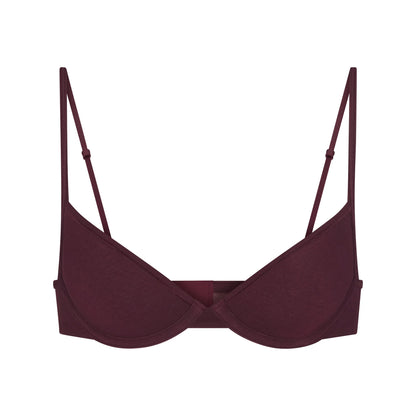 EVERYDAY COTTON UNLINED DEMI BRA | CURRANT