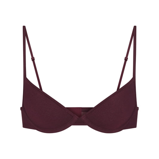 EVERYDAY COTTON UNLINED DEMI BRA | CURRANT