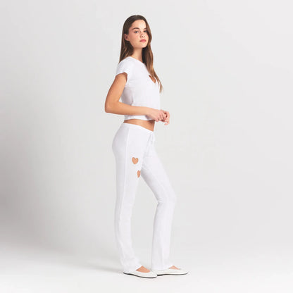 WORN IN JERSEY HEART STRAIGHT LEG PANT | SNOW