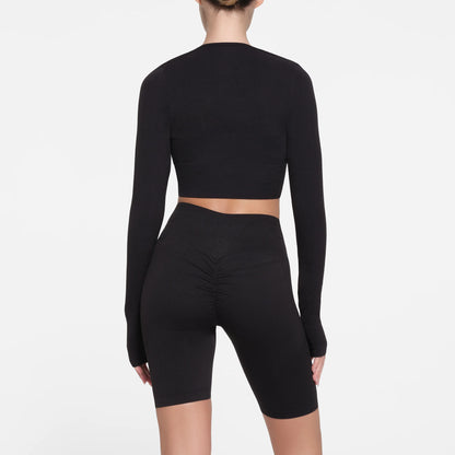 CONTOUR NYLON SHRUG | ONYX