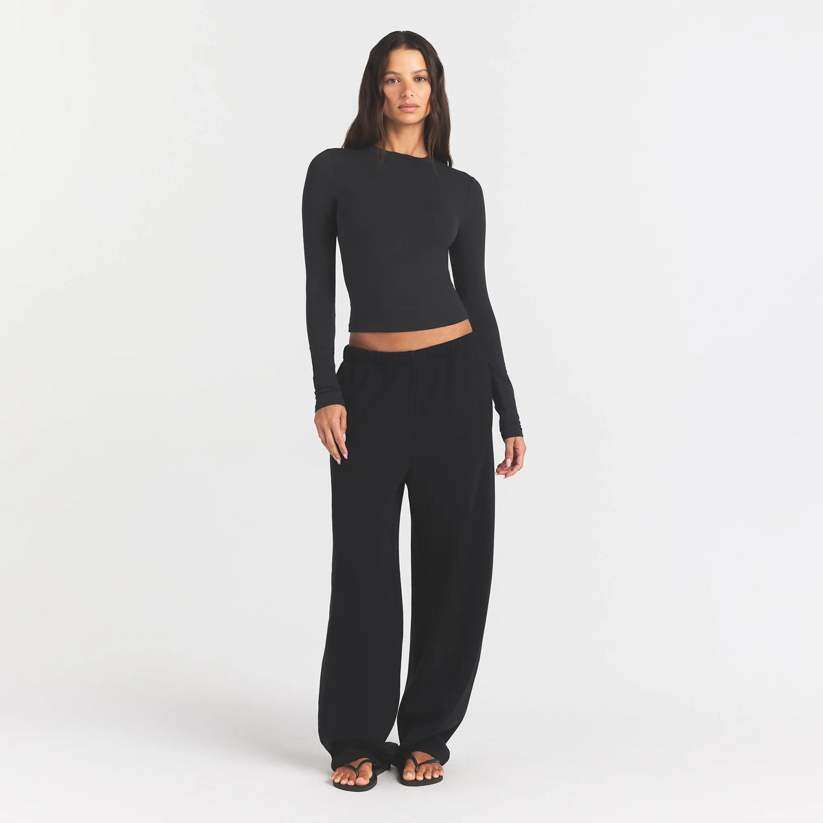 COTTON JERSEY LONG SLEEVE T-SHIRT | SOOT