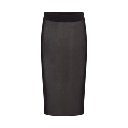 MESH COVER-UPS MIDI SKIRT | ONYX
