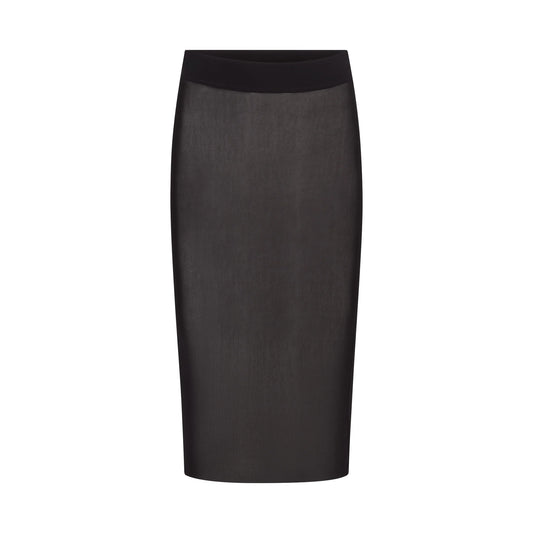 MESH COVER-UPS MIDI SKIRT | ONYX