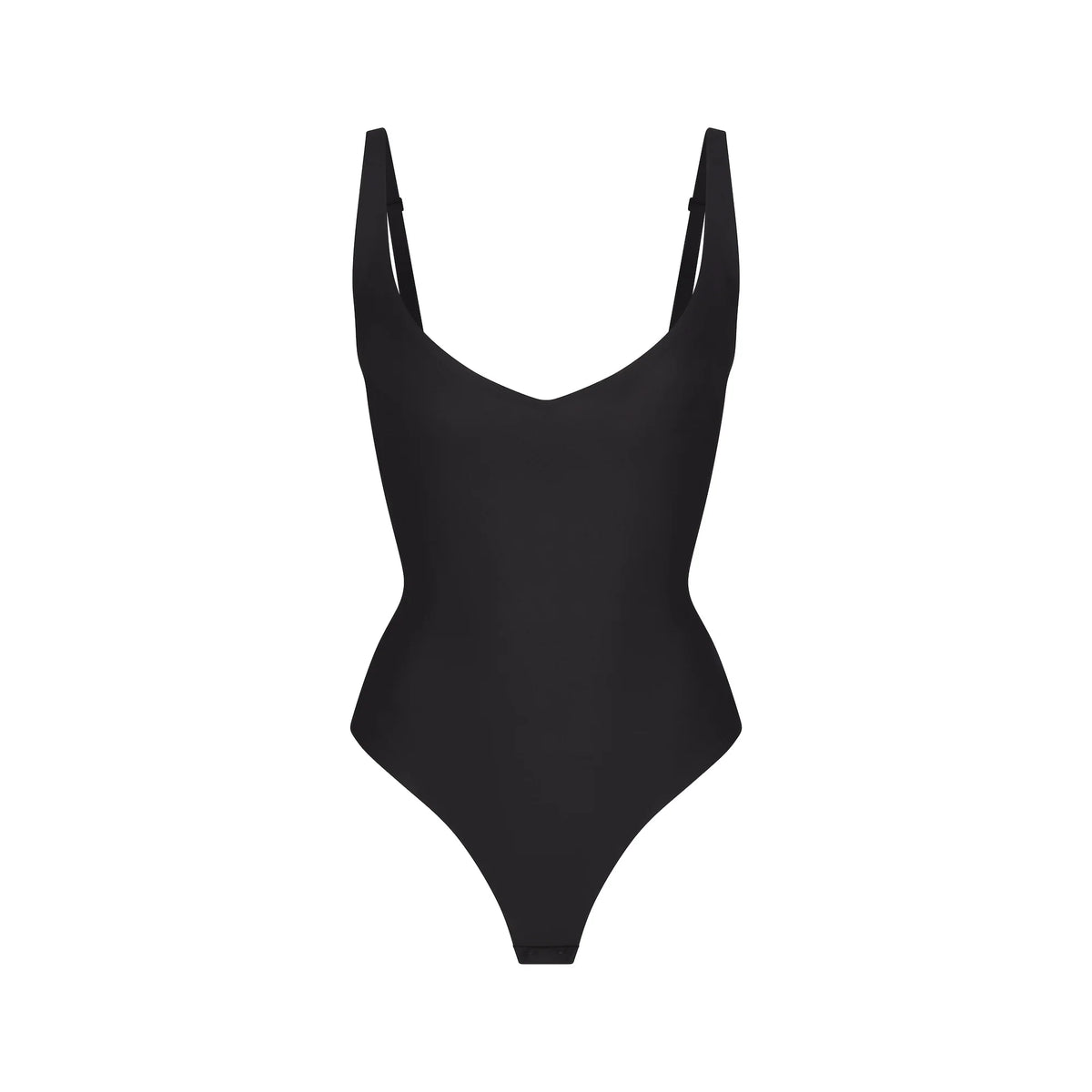 SKIMS BODY CORE SCULPT PLUNGE THONG BODYSUIT | ONYX