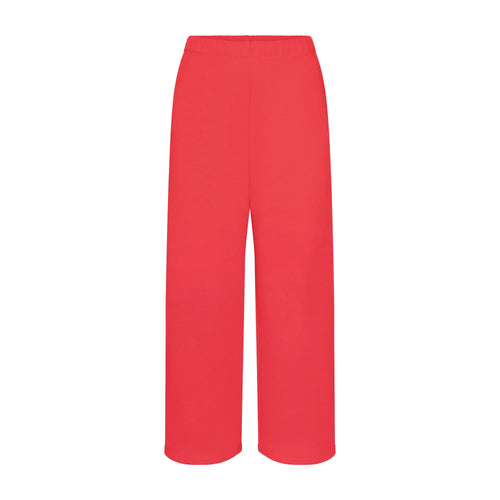 COTTON FLEECE STRAIGHT LEG PANT | WASHED RED