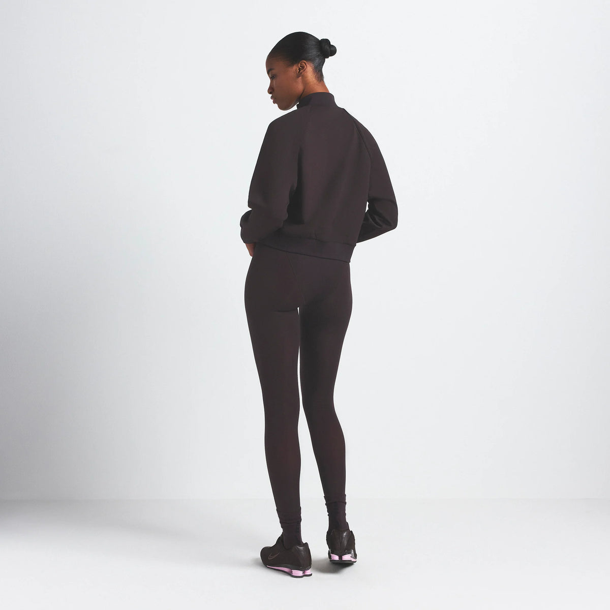 NikeSKIMS MATTE TRICOT TRACK JACKET | DARK ROAST