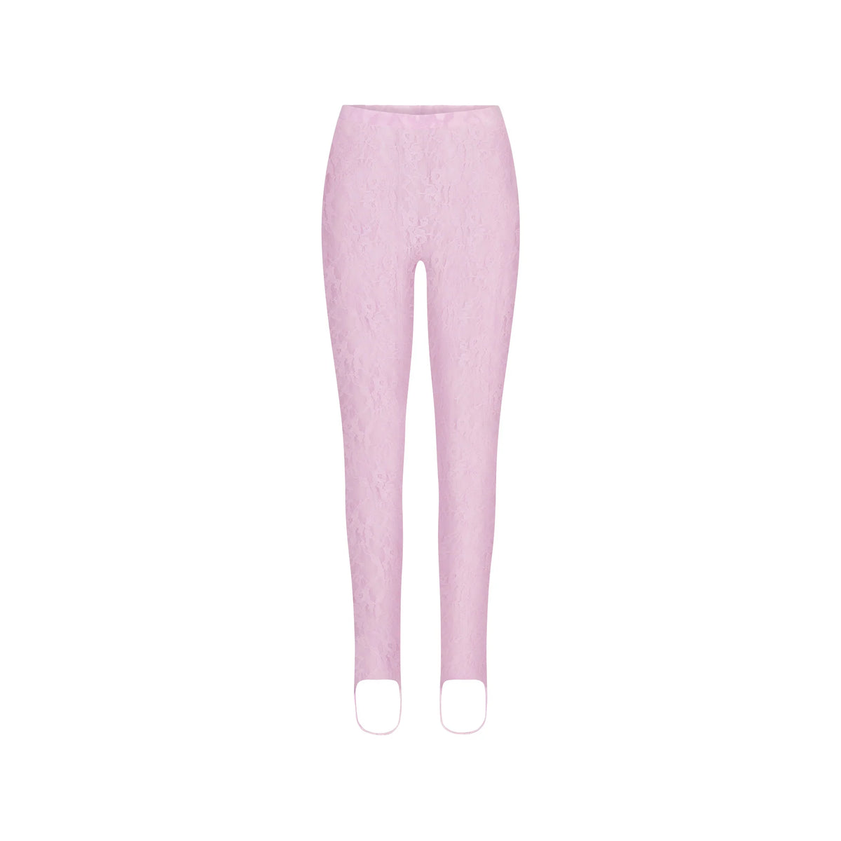 STRETCH LACE STIRRUP LEGGING | BABY PINK