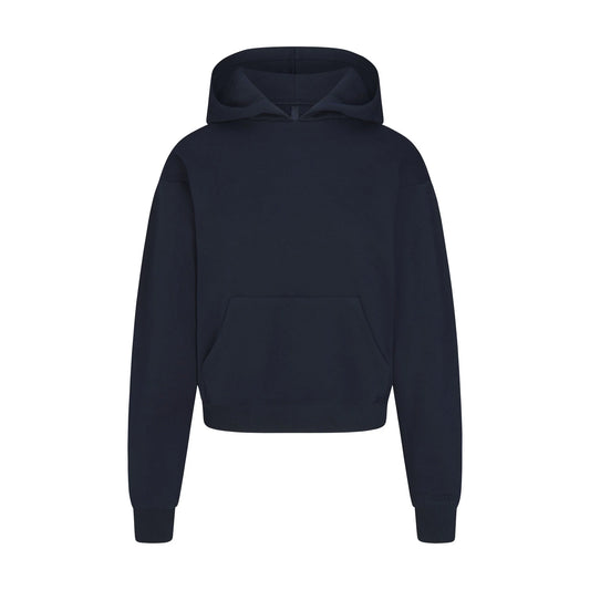 COTTON FLEECE HOODIE | NAVY