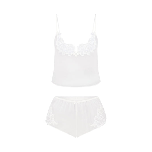 SKIMS ROMANCE CAMI AND SHORT SET | IVORY